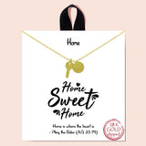 89421, "HOME SWEET HOME" KEY CHARM NECKLACE