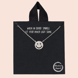 89423, SMILE HAPPY FACE CZ NECKLACE