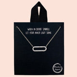 89430, OPEN STADIUM SHAPE PAVE CUBIC ZIRCONIA NECKLACE