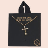89433, CROSS CUBIC ZIRCONIA NECKLACE