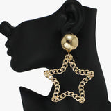 89448, STAR CHAIN LINK EARRING
