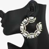 Multi Rhinestone Post Earring