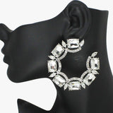 Multi Rhinestone Post Earring - view 3
