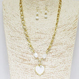 Heart Celluloid Acetate Charm Pendant Necklace - view 2