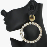 Oversized Round Rhinestone Earring