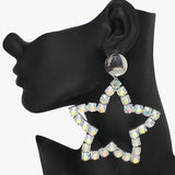 Oversized Star Rhinestone Earring - view 2