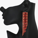 89475, MULTI RHINESTONE DROP EARRING