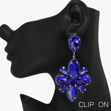89476, MARQUISE ACCENT RHINESTONE CLIP ON EARRING