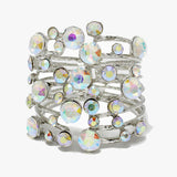 89481, BUBBLE RHINESTONE CUFF BRACELET