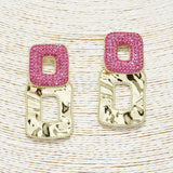 Geometric Pave Rhinestone Earring - view 3