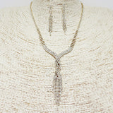 89527, CRYSTAL RHINESTONE NECKLACE SET