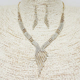 89529, CRYSTAL RHINESTONE NECKLACE SET