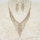 89530, CRYSTAL RHINESTONE DROP NECKLACE SET