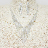 89530, CRYSTAL RHINESTONE DROP NECKLACE SET