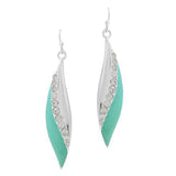 Epoxy with Rhinestone Wavy Earring - view 2