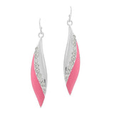 Epoxy with Rhinestone Wavy Earring
