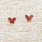 89567, BUTTERFLY CUBIC ZIRCONIA STUD EARRING