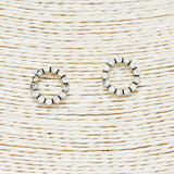 89569, OPEN ROUND CUBIC ZIRCONIA STUD EARRING