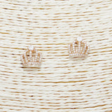 89579, CROWN CUBIC ZIRCONIA STUD EARRING