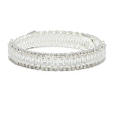 89591, BAGUETTE CUBIC ZIRCONIA & RHINESTONE BRACELET