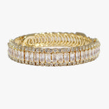 89591, BAGUETTE CUBIC ZIRCONIA & RHINESTONE BRACELET