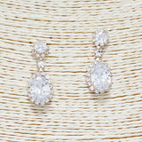 89614, CUBIC ZIRCONIA & RHINESTONE EARRING