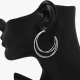 89619, FASHION METAL HOOP EARRING