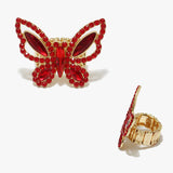 89622, BUTTERFLY RHINESTONE STRETCH RING