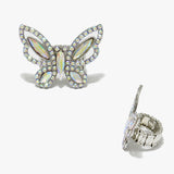 89622, BUTTERFLY RHINESTONE STRETCH RING