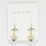 89650, BEE CHARM CUBIC ZIRCONIA HUGGIE EARRING