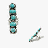 89654, WESTERN TURQUOISE STONE CUFF RING