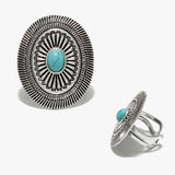 89655, WESTERN CONCHO CUFF RING