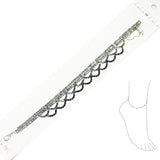 89660, CRYSTAL EMBELLISHED RHINESTONE ANKLET