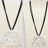 Elephant Pendant Long Necklace