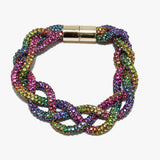 89703, GLITTER TANGLED MAGNETIC CLOSE BRACELET
