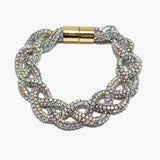 89703, GLITTER TANGLED MAGNETIC CLOSE BRACELET