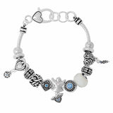 89730, ANGEL THEME MULTI CHARM BRACELET