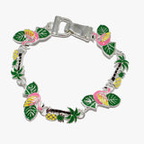 89739, TROPICAL FLAMINGO EPOXY MAGNETIC CLOSE BRACELET
