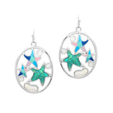 Starfish Epoxy with Opal CUT OUT Earring