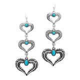 Western Heart Drop Earring
