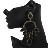 89844, OVERSIZED MARQUISE ACCENT RHINESTONE EVENING EARRING