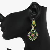 89857, MULTI RHINESTONE EVENING EARRING