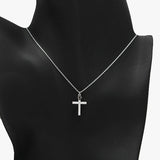 89863, DAINTY PAVE CROSS PENDANT NECKLACE