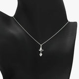89873, DAINTY PAVE BUTTERFLY PENDANT NECKLACE