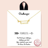 89883, "CHALLENGER" FEARLESS ARROW PENDANT NECKLACE