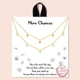 89885, "MORE CHANCES" DAINTY CZ CHARM NECKLACE