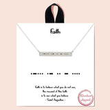 89889, "FAITH" DAINTY BAR NECKLACE