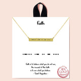 89889, "FAITH" DAINTY BAR NECKLACE