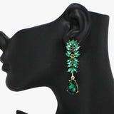 89912, RHINESTONE DANGLE DROP EVENING EARRING
