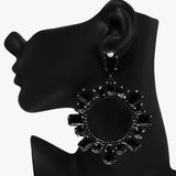 89931, MULTI RHINESTONE EVENING EARRING